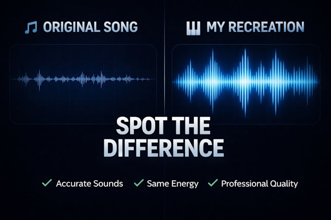 recreate any song instrumental professionally