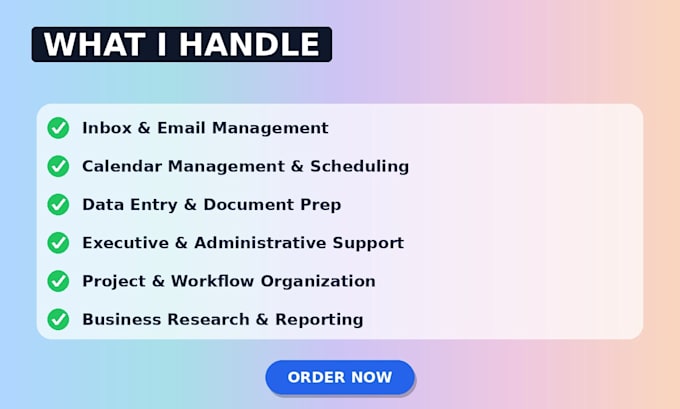 be your executive personal virtual assistant and administrative support