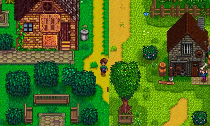 do pixel art top down tileset, tilemap rpg game asset, pixel art background
