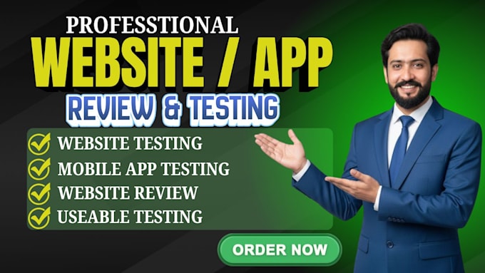 do app testing and website testing, QA testing and user testing review