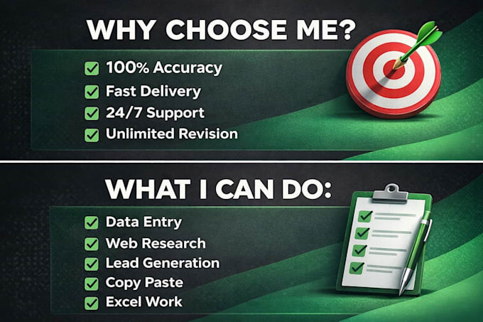 do targeted lead generation, data entry, and web research