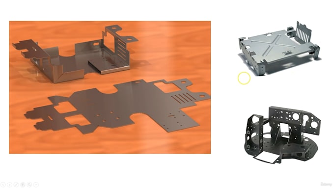 design sheet metal parts and provide dxf for laser cutting