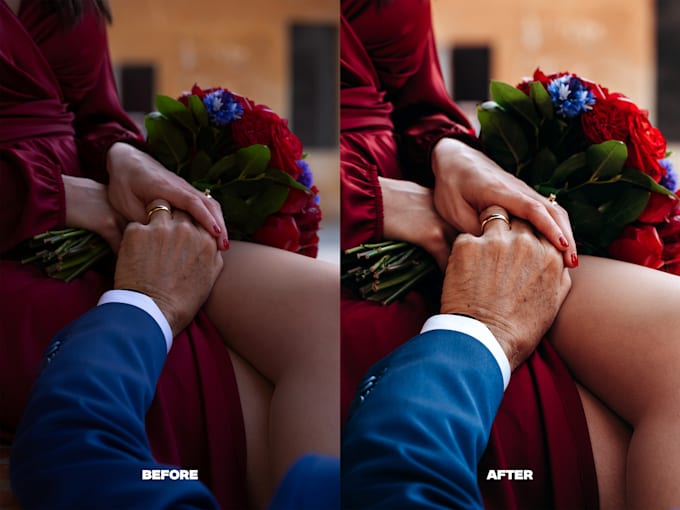 before and after photo editing