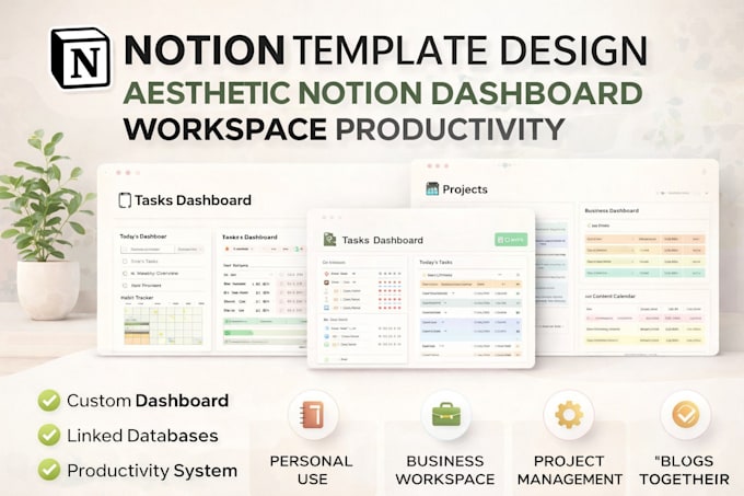 notion template design aesthetic notion dashboard workspace productivity
