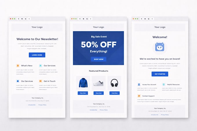 Design responsive html email template for mailchimp, newsletter and ...