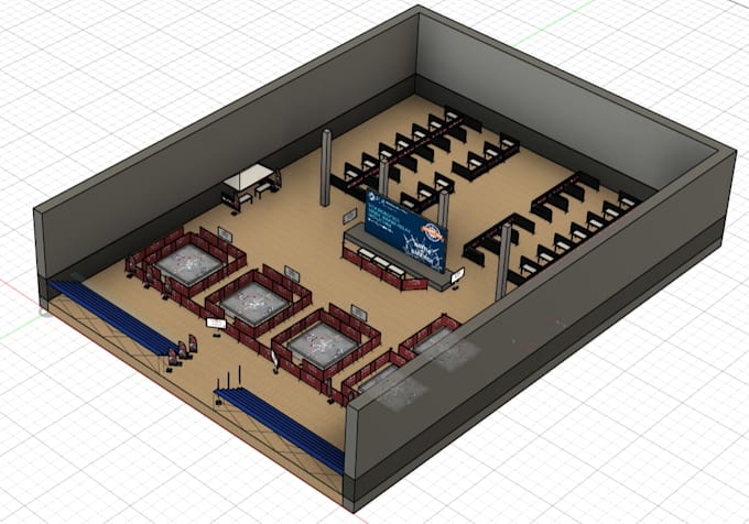 design competition and event floor plans in fusion 360