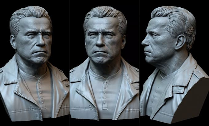 sculpt 3d head 3d face likeness 3d bust up 3d portrait for model 3d printing
