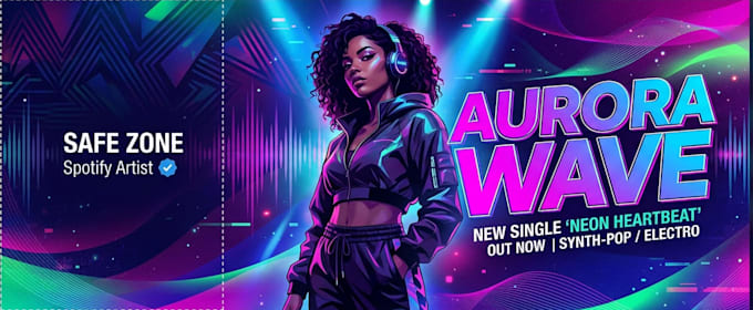 design professional spotify artist banner and profile logo