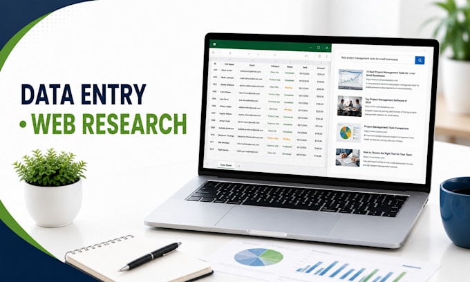 virtual assistant for data entry and online research