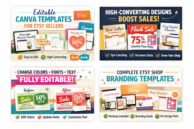 design high converting etsy listing images canva templates