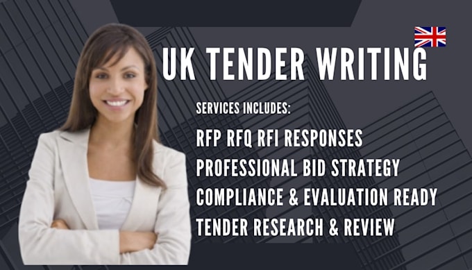 write winning tender proposal, rfp rfq response and bid proposal, UK tender