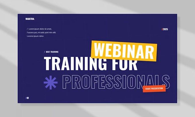 enhance powerpoint presentation slides for webinar and online training course