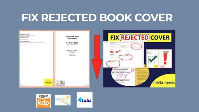 fix, edit, format rejectedbook for amazon KDP, ingram spark, lulu formatting