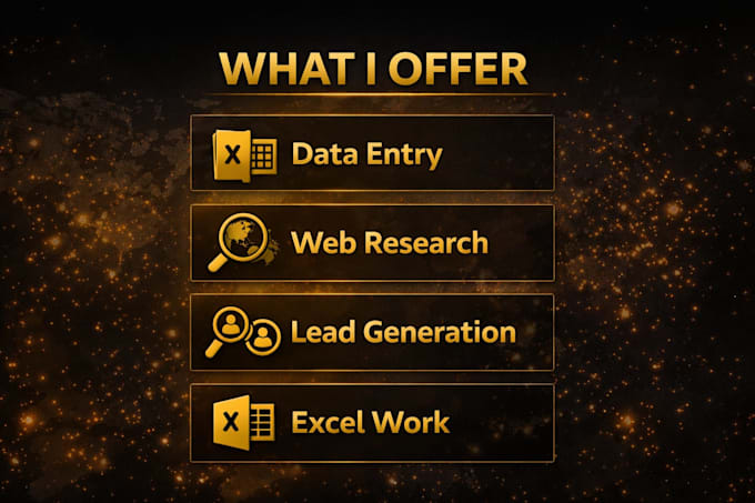 do accurate excel data entry, cleaning, web research, lead generation