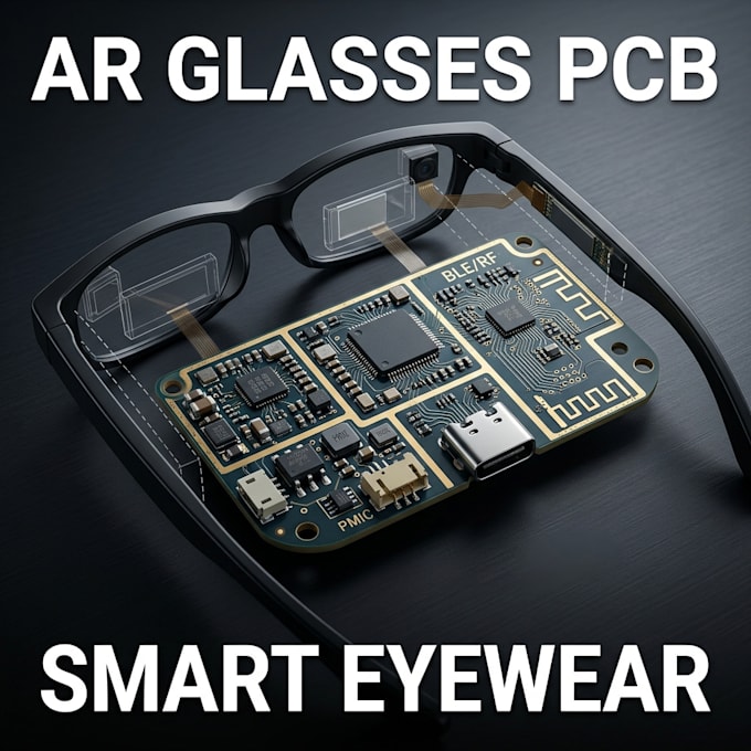 design ar glasses pcb, smart eyewear pcb and wearable electronics