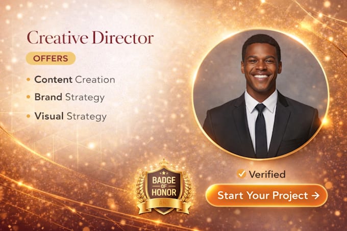 be your creative director for visual strategy brand design and content