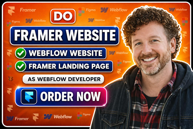 do framer website, webflow website, framer landing page as webflow developer