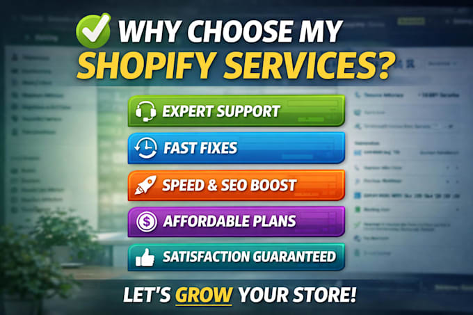 provide shopify store maintenance and monthly support