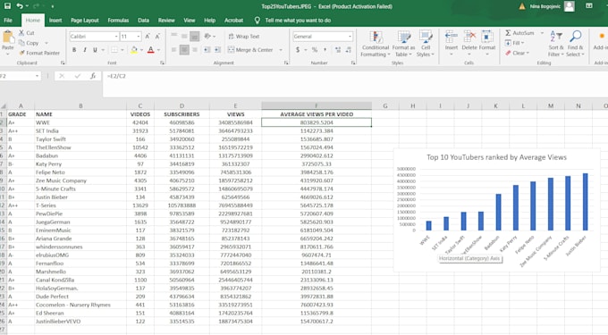 organize and process your data in excel and word