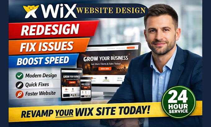 design and redesign wix website, fix wix issues, wix expert fast