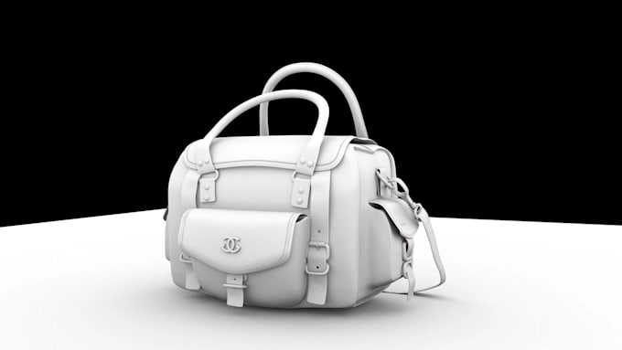 create realistic 3d bag design, handbag modeling and product rendering