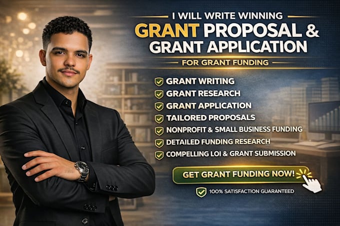 write winning grant proposal and grant application for grant funding
