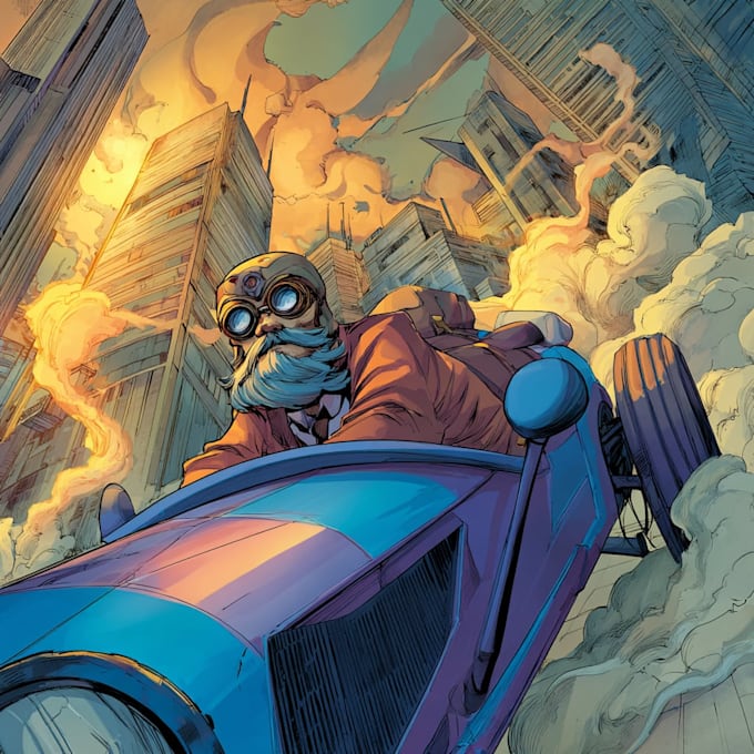 design comic book illustration with comic book illustrator