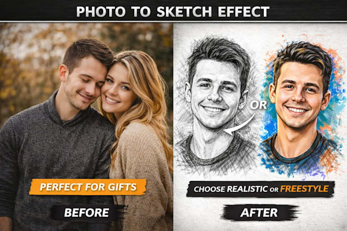 turn your photo into a digital sketch effect