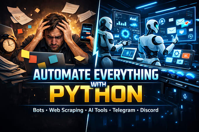 build python automation bots web scraper ai tools telegram discord bot selenium