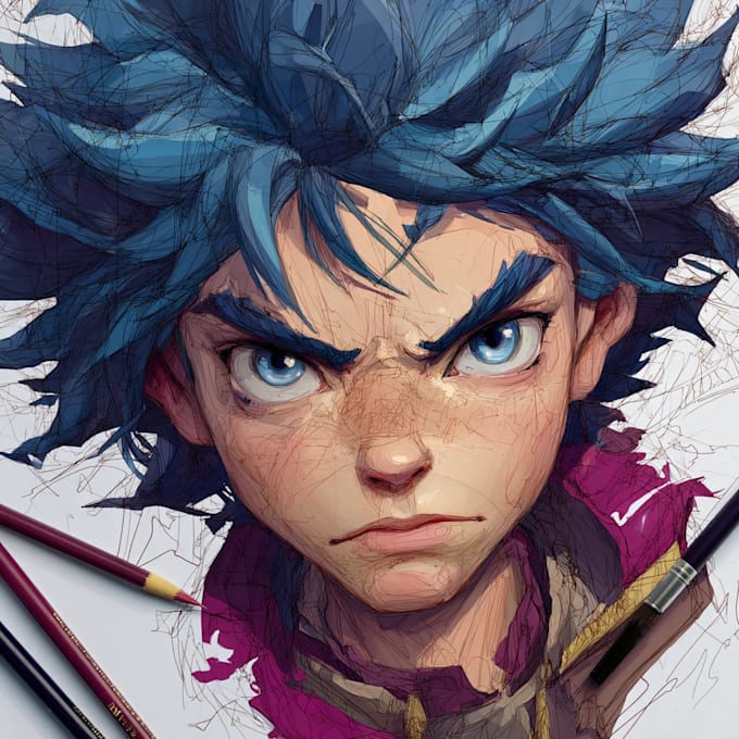 draw anime character illustration