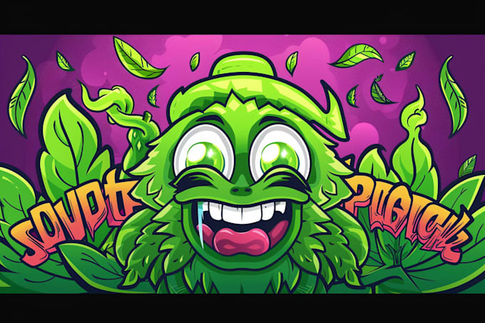 design cannabis mascot logo