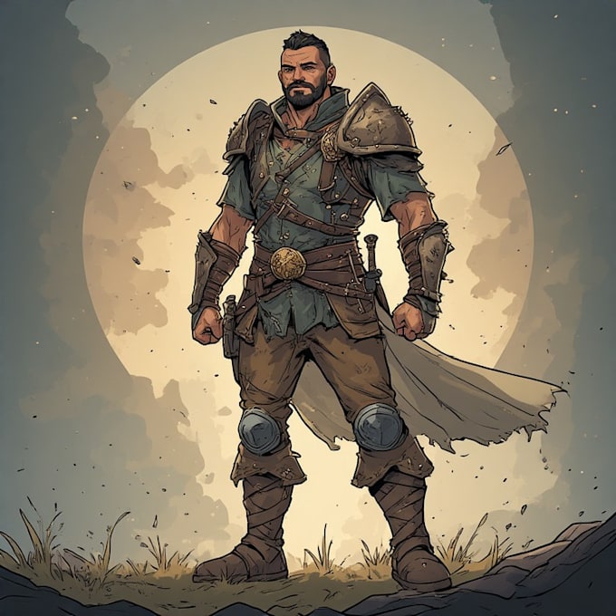 Draw dnd character art, fantasy illustration or concept art by ...