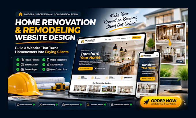 design home renovation and remodeling website contractor construction website