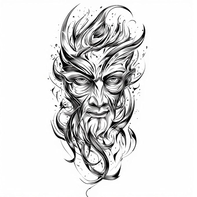 create a profesional tribal tattoo design