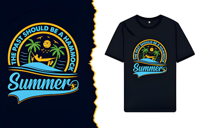 Design trendy summer vibe t shirt graphics with sunset and palm trees ...