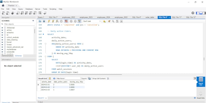 do sql data analysis, queries, cleaning and reporting
