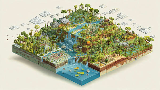 amazing vector or isometric map illustration