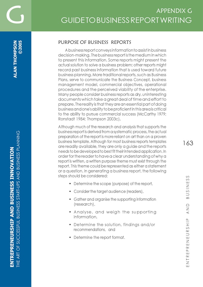 write a compelling business plan, executive report