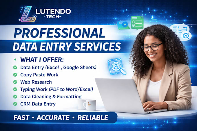 provide professional data entry and excel services