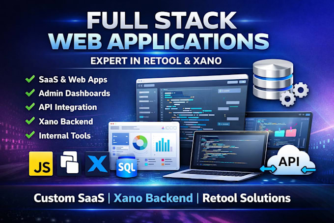 develop saas weweb custom application admin dashboard CRM erp xano retool expert