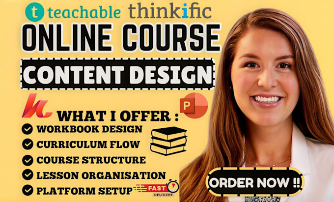 design and structure your teachable or thinkific course with workbooks