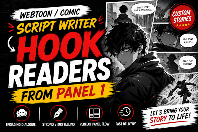 write engaging webtoon or comic scripts with captivating dialogue