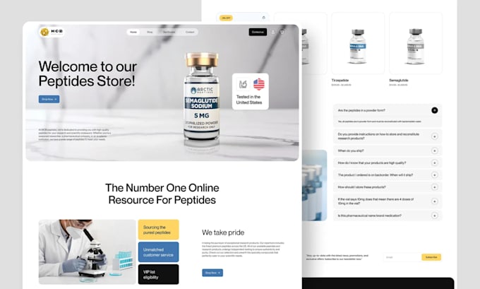 build fda compliant peptide website with proper payment gateways