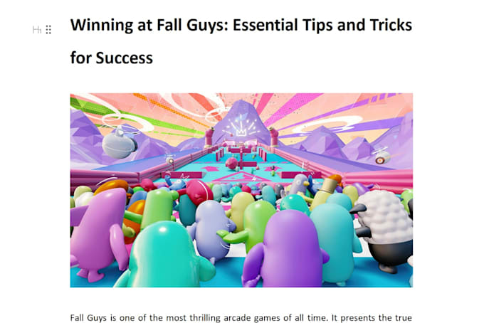 write SEO gaming articles and guides