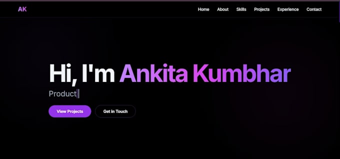 create modern portfolio website for students and developers