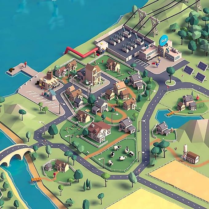 create a isometric map vector illustration