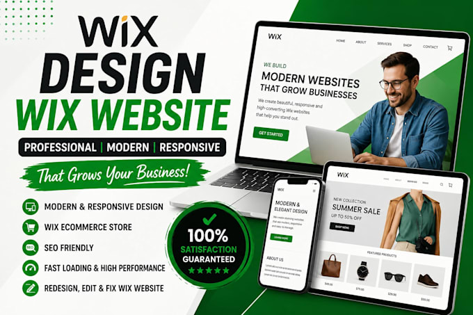 design a modern wix website or redesign your wix website professionally