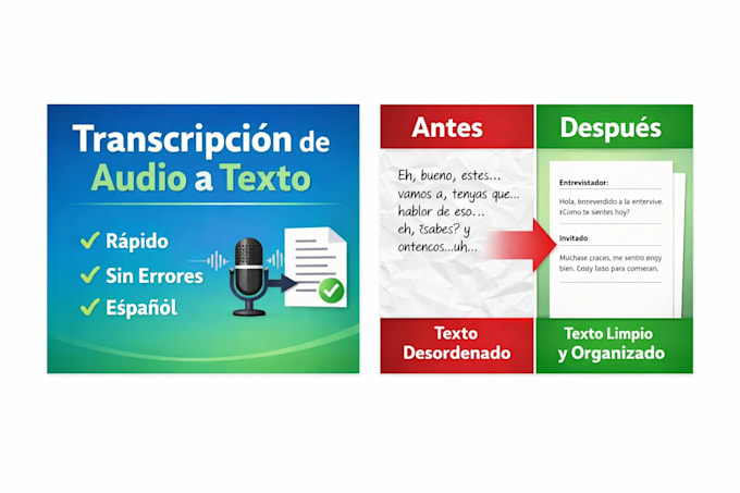 transcripción de audio a texto en español