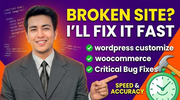fix wordpress issues, fix wordpress error, wordpress bug fix, woocommerce fix