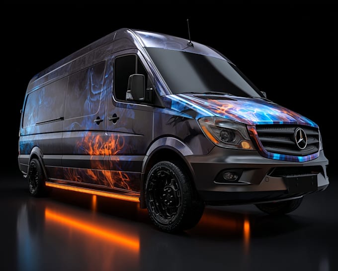 create modern vehicle wrap graphics